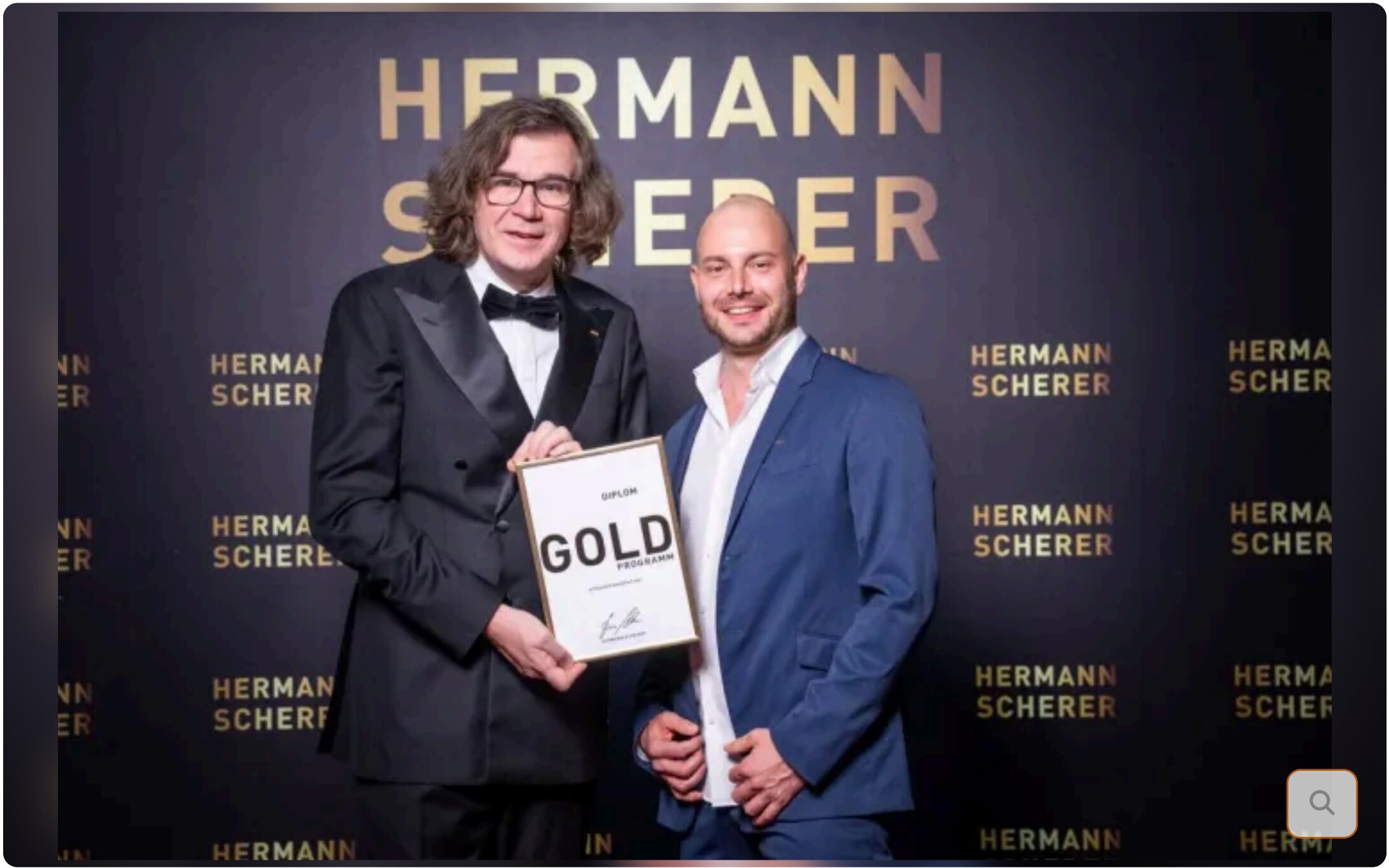 Stefan Fedl mit Gold-Programm-Auszeichnung beim Hermann Scherer Event